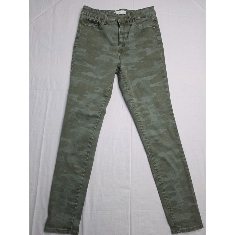 Social Standard by Sanctuary Jeans Women's 6/28 Green Camo High-Rise Skinny Leg